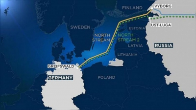 Nord Stream: Προμήθευσε με 58,5 bcm φυσικού αερίου την Ευρώπη το 2019