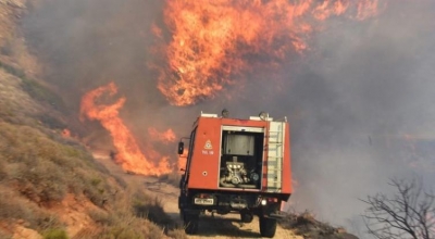 Τριάντα εννέα δασικές φωτιές εκδηλώθηκαν σε όλη τη χώρα το τελευταίο 24ωρο