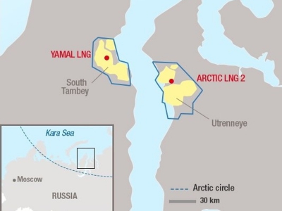 Η Ιταλία παγώνει τη χρηματοδότηση στο ρωσικό Arctic LNG 2