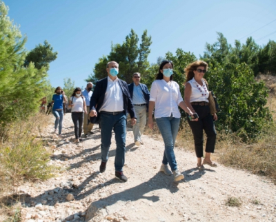 Επίσκεψη Κωστή Χατζηδάκη στην Πεντέλη - Στόχος η περιβαλλοντική προστασία και ανάδειξη του βουνού