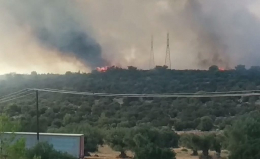 Πυρκαγιά στη Μάνδρα - Μήνυμα του 112 για απομάκρυνση των κατοίκων Νέου Πόντου και Νέας Ζωής
