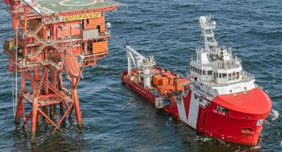 Πλοίο της Allseas στη Βόρεια Θάλασσα για την εγκατάσταση του αγωγού CO2 «Porthos»