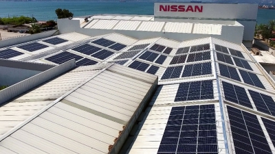 Ολοκληρώθηκε το φωτοβολταϊκό σύστημα της Nissan στον Ασπρόπυργο