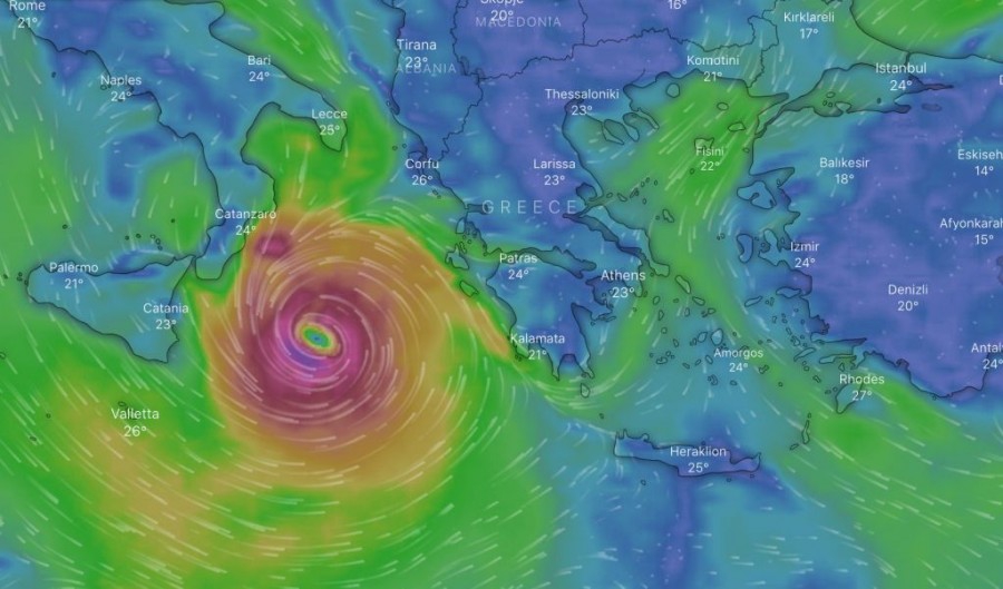 Μεσογειακός κυκλώνας ο Ιανός – Χαρδαλιάς: Δύσκολη η κατάσταση