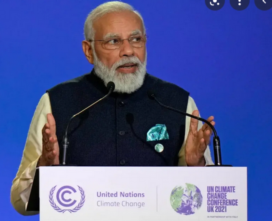 Modi: H Ινδία στοχεύει σε καθαρές μηδενικές εκπομπές έως το 2070